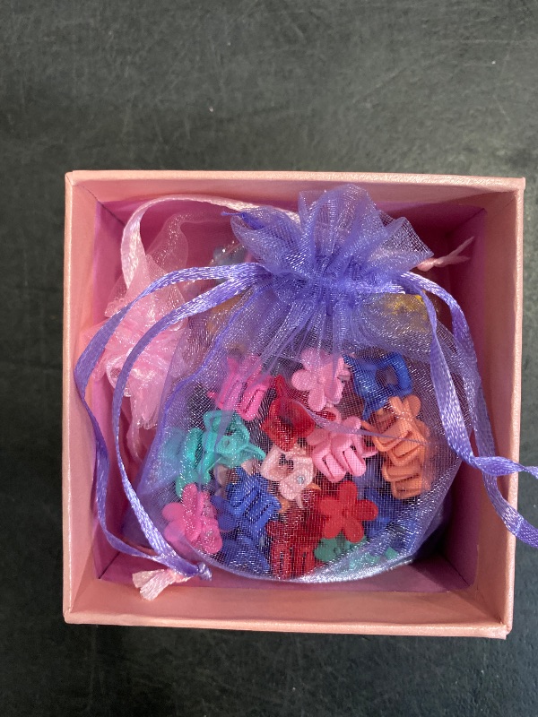 Photo 1 of Elesa Miracle 60pcs Baby Girl Mini Hair Claw Clips Flower Hair Bangs Pin Baby Girl Hair Accessories Clips