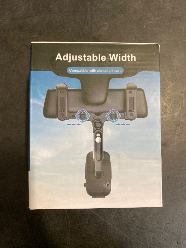 Photo 1 of JDHDL Phone Mount for Car, Rear View Mirror Phone Holder, Rotatable and Retractable Phone Holder for Car Compatible with iPhone Samsung All 4-7 Inch Cell Phones