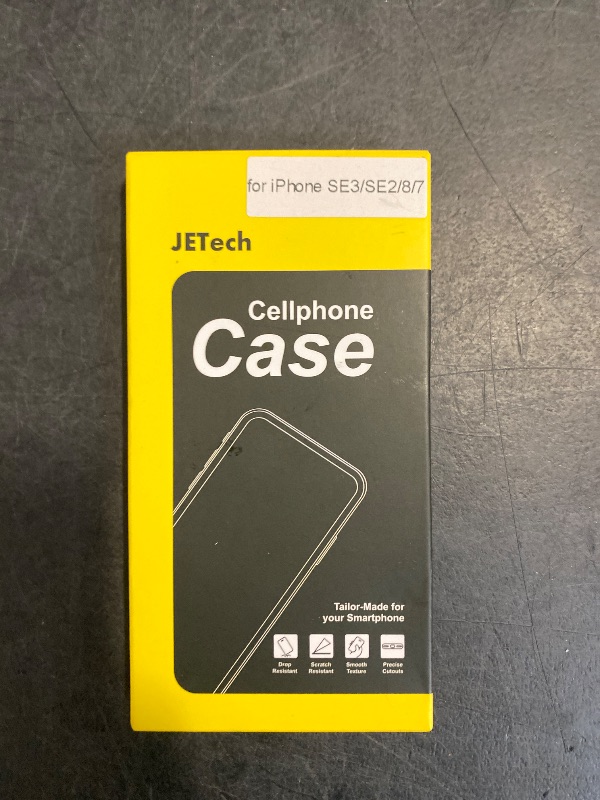 Photo 1 of JETech Ultra Slim Case for iPhone SE 3/2 (2022/2020 Model) iPhone 8/7 4.7-Inch, Camera Lens Cover Full Protection, Lightweight Matte Finish PP Hard Minimalist Case (Black)