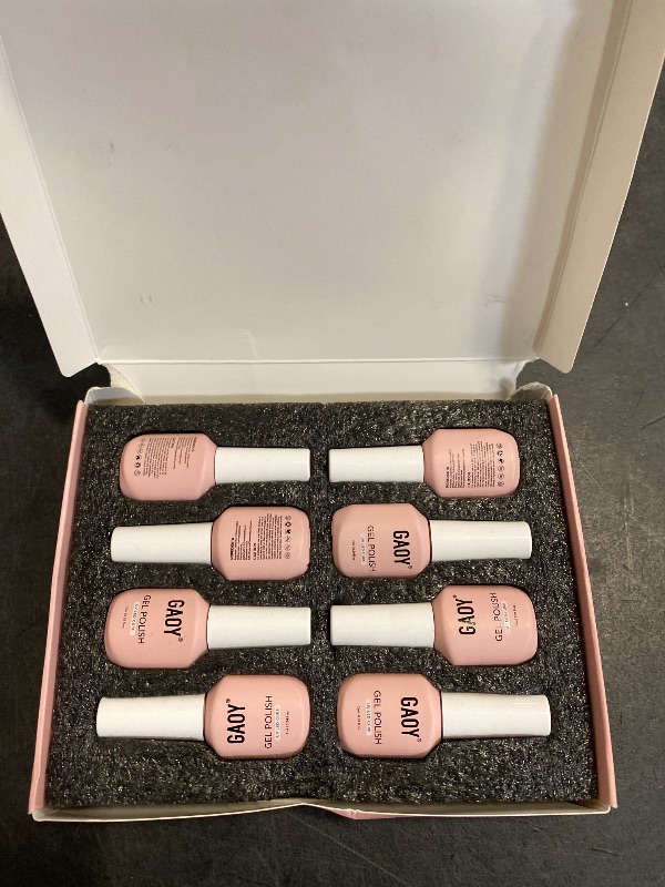 Photo 1 of GAOY Pastel Gel Nail Polish Set, 8 Pink Green Blue Colors Soak Off Gel Polish Kit for Salon and Nail Art DIY at Home