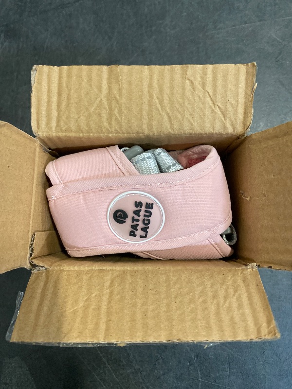 Photo 1 of Patas Lague Dog Harness with Leash Set Adjustable Soft Padded Step-in Dog Vest No Choke No Pull Reflective for Small Pets with Poop Bags and Dispenser, Solid and No-chew, Pink XS