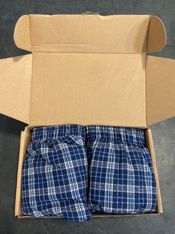 Photo 1 of TIICHOO Incontinence Underwear for Men Washable Urinary Incontinence Boxer with Front Fly Regular Absorbency Mens Leak Proof Underwear 2 Pack(Large, Blue Plaid)
