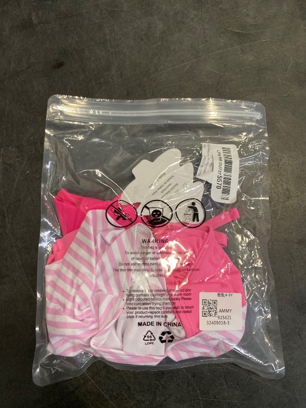 Photo 1 of Girls Bathing Suit 4T 5T One Piece Swimsuit Girls Summer Little Girl Swim Suit Pink Color Block Swimming Suits for Girls Beach