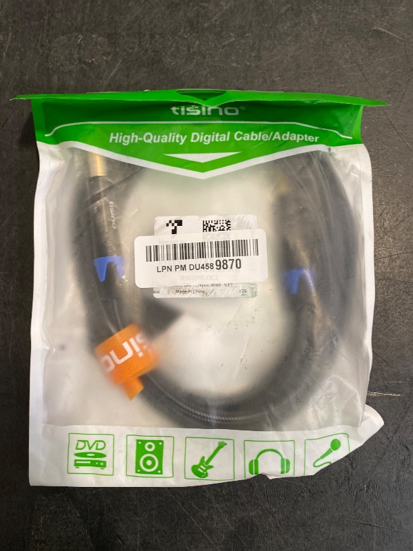 Photo 1 of Tisino 1/4 inch TRS Cable, Quarter inch 1/4 TRS to TRS Balanced Stereo Audio Cable Male to Male Pro Interconnect Cable, Nylon Braid - 6 FT
