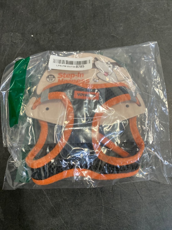 Photo 1 of Best Pet Supplies - All Weather Mesh, Reflective, No Pull Harness for Small, Medium Dogs, Cats - Secure with Hook & Loop Fastener, Buckle, Double D-Rings - Black/Orange Trim, XS