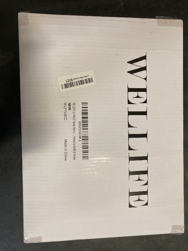 Photo 1 of WELLIFE 24Pack Plastic Serving Trays with Disposable Utensils, 6 Asymmetric Rectangle Platters 15'x 10', 6 Spoons 10', 6 Forks 10', 6 Tongs 6.3', Perfect for Party