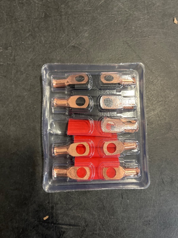 Photo 1 of 10pcs 6 Awg - 3/8" (M10) Sanuke Wire Lugs Ring Terminal Connectors Ends, UL Listed Heavy Duty for Battery Cable Lug Wire Electrical Eyelets with 3:1 Dual Wall Adhesive Heat Shrink