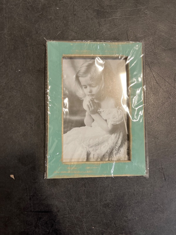 Photo 1 of Zhenzan Frames 4x6 Inches Simple Rectangular Desktop Family Picture Photo Frame with Glass Front (Blue)