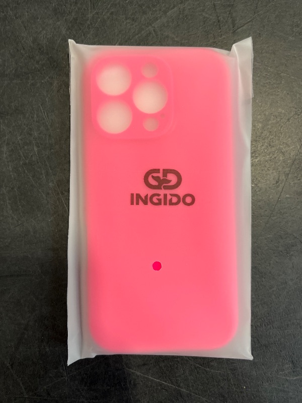 Photo 1 of INGIDO for iPhone 16 Pro Case, Liquid Silicone Case with Camera Protection Soft Gel Rubber Cover with Microfiber Lining Shockproof Protective Phone Case for iPhone 16 Pro 6.3", Hot Pink