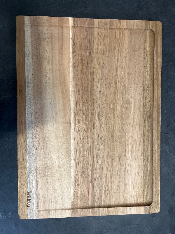 Photo 1 of SMIRLY Wood Cutting Board, Bamboo Cutting Board Set, Chopping Board and Wooden Cutting Boards for Kitchen, Small Wood Cutting Board and butcher block (Acacia Wood, 1 Pack)