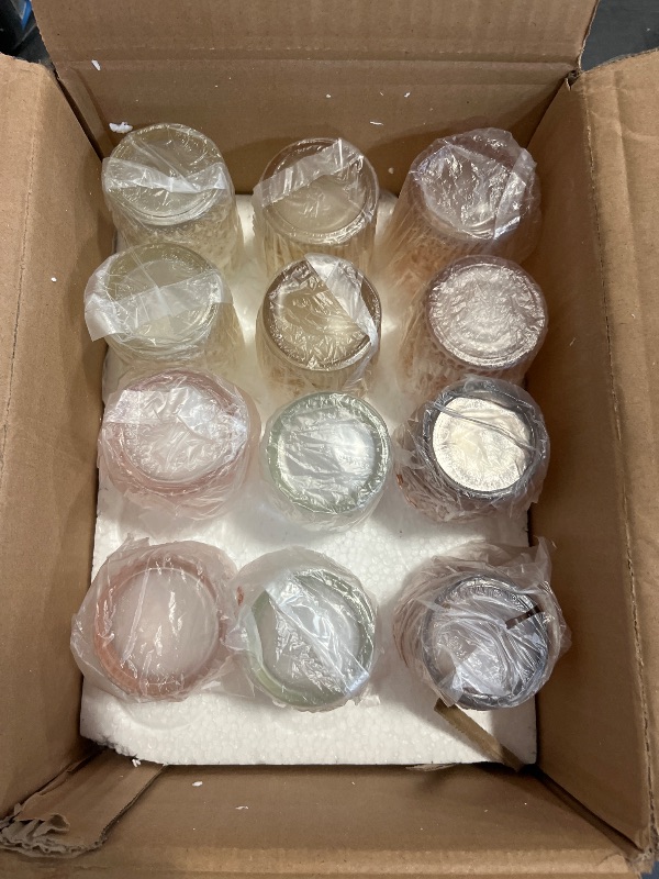 Photo 1 of 24 pcs Fall Votive Candle Holders, 6 Colors 3 Patterns Tealight Candle Holders for Wedding Table Centerpiece Birthday Party Decoration