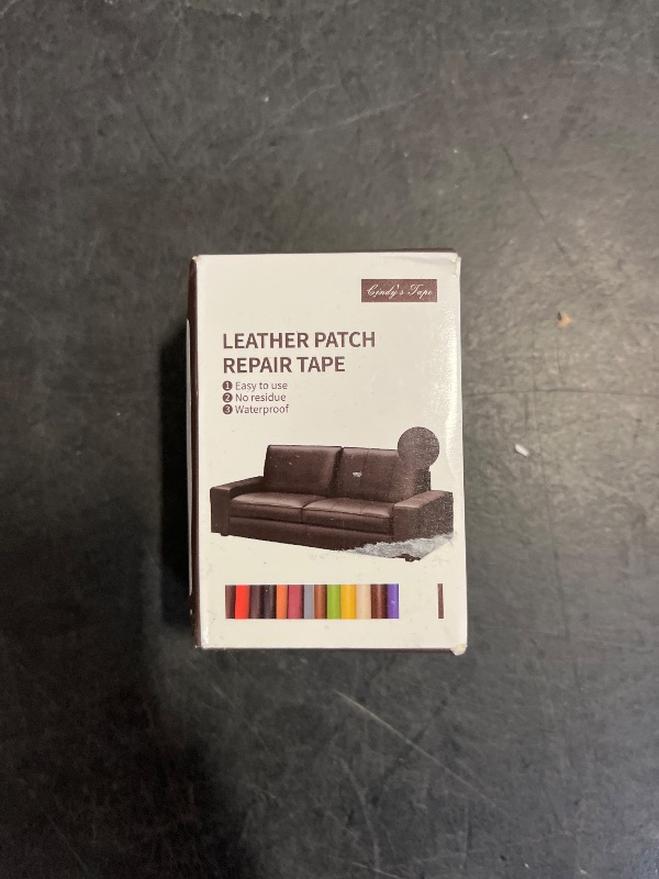 Photo 1 of Leather Repair Patch Tape, Black 3 x 61 Inches Self Adhesive Leather Repair Kit for Furniture, Car Seat,Vinyl Leather Repair Kit for Office Chairs, Couch, Sofa, Luggage