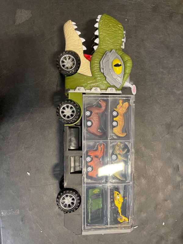 Photo 1 of JOYIN 13 in 1 Dinosaur Toys for Kids 3-5, Dinosaur Truck with 12 Pull Back Cars, Small Cars Set, Birthday Gifts Toys for 3 4 5+ Year Old Boy, Transport Carrier Truck for Toddlers 3-4 Years