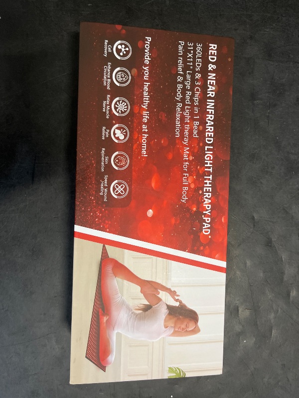 Photo 1 of Red Light Therapy for Body, 31.5" * 11.8" Red Light Therapy Pad, Dual Chip Grade 360 LEDs 660nm & 850nm Infrared Light Therapy for Body Back Waist Shoulder Knee Joint Pain Relief, Gift for Women Men