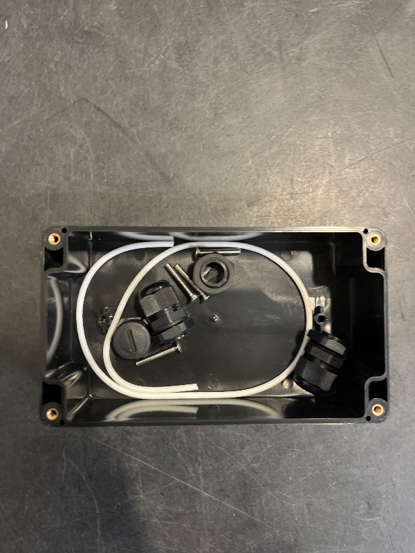 Photo 1 of LeMotech Project Box ABS Plastic Junction Box IP65 Waterproof Electrical Boxes Universal Enclosure Black 6.2X 3.5X 2.4 inch (158x90x60mm)?Pack of 1?