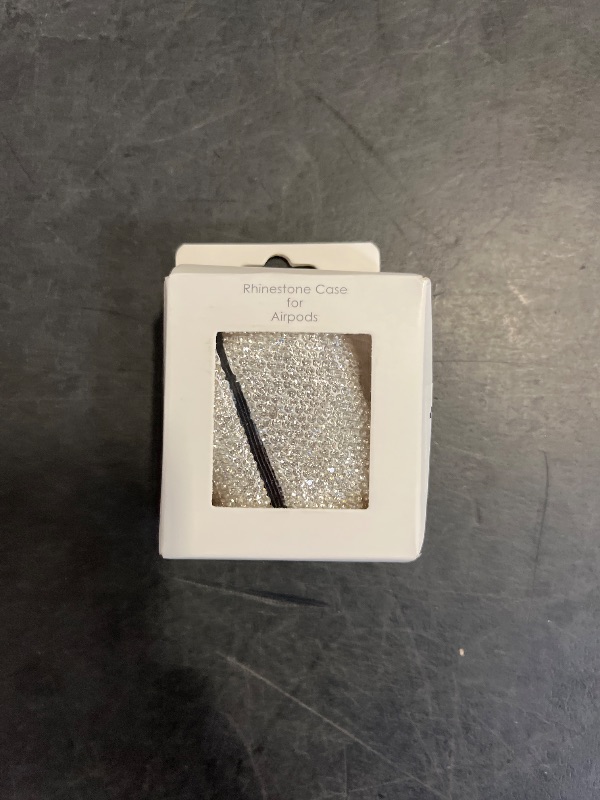 Photo 1 of Sparkly Diamond Case for AirPods Pro 1&2 Generation with Keychain, Shockproof Protective Premium Bling Rhinestone Cover Skin for AirPods Charging Case (PRO White C1)