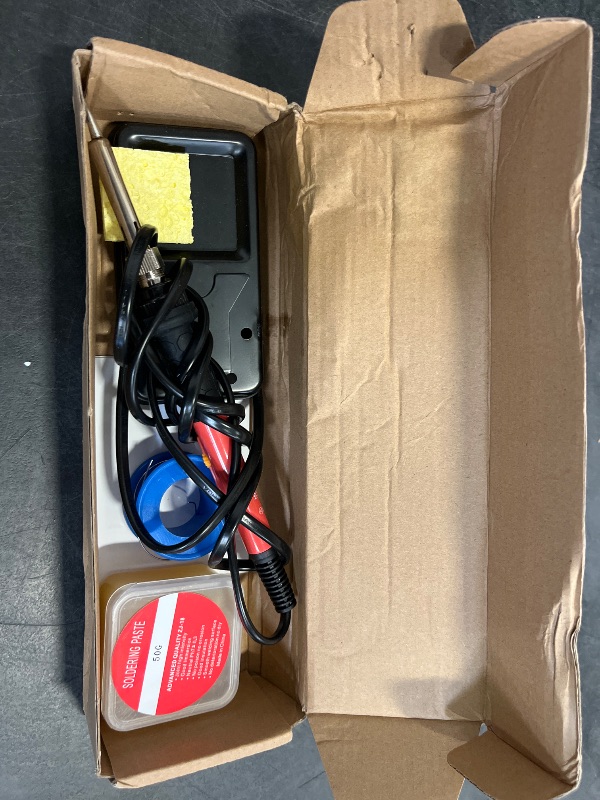 Photo 1 of Soldering Iron Kit, 60W Soldering Iron with 5pc Interchangeable Tips, 10-in-1 Adjustable Temperature Solder Welding Tools, Fast Heating, Electronic Repair, 110V
