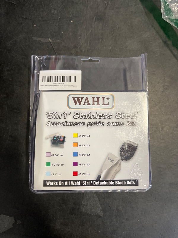 Photo 1 of WAHL Professional Animal Stainless Steel Attachment Guide Comb Set for Wahl's Bravura, Arco, 5 Style Groom, Chromado, Creativa, Figura, and Motion Pet, Dog, Cat, and Horse Clippers