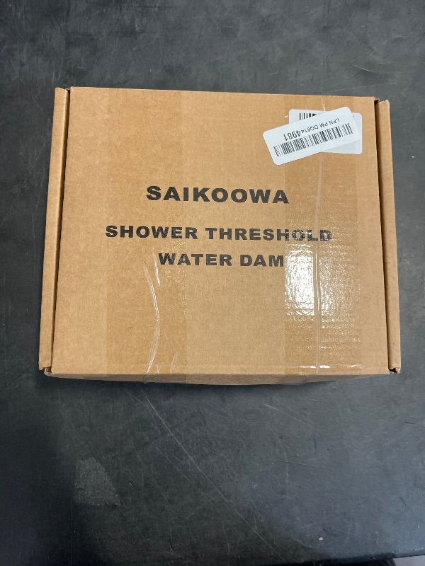 Photo 1 of SAIKOOWA 3.15" High- Shower Threshold Water Dam,39 Inch New Shower Dam - Collapsible Shower Water Dam,Shower Splash Guard Water Dam Barrier for Wet and Dry Separation