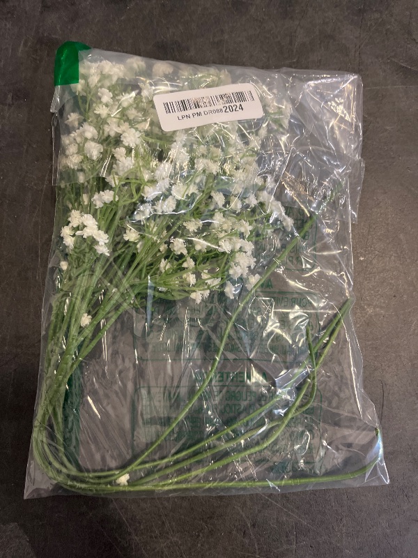 Photo 1 of Yastouay Babys Breath Artificial Flowers, 12Pcs Fake White Babys Breath Flowers Artificial Bulk, Real Touch Faux Babies Breath Gypsophila Bouquet for Wedding Floral Arrangement Party Decor