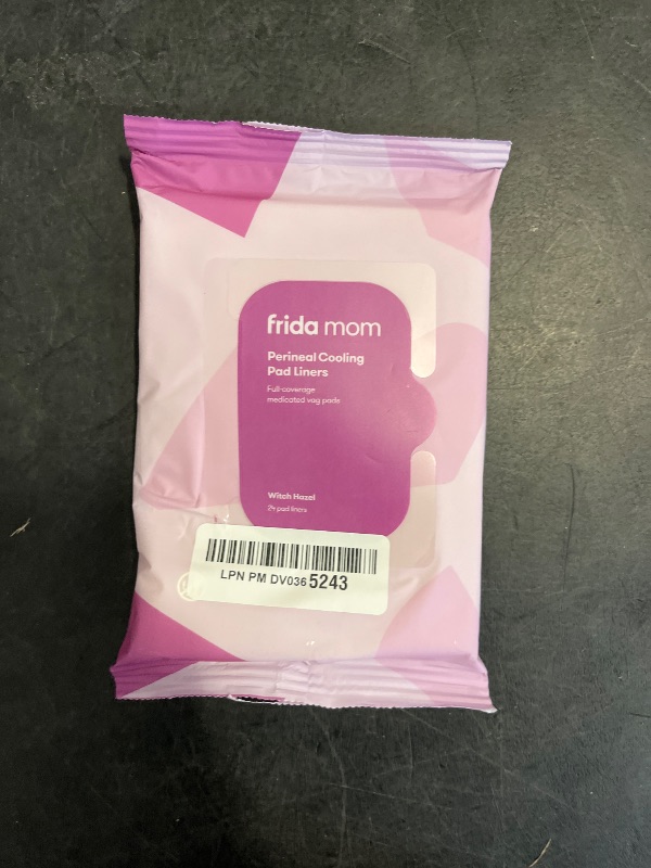 Photo 1 of Frida Mom Witch Hazel Perineal Cooling Pad Liners for Postpartum Care, Hospital Bag Essentials for Pain Relief After Birth, Full-Length Medicated Cooling Pad Liners (24ct)