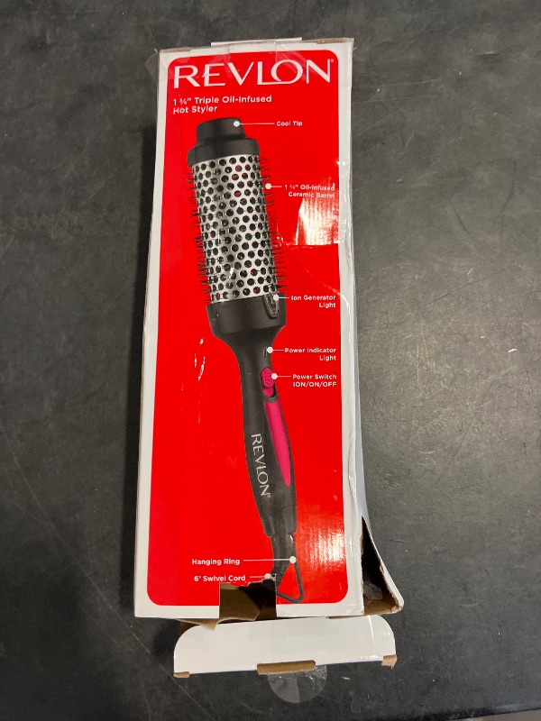 Photo 1 of REVLON Perfect Match Hot Styler - Heated Blowout Brush to Style and Extend Blowouts, Hot Brush for Curls, Body, and Volume, Reduces Frizz and Boosts Shine