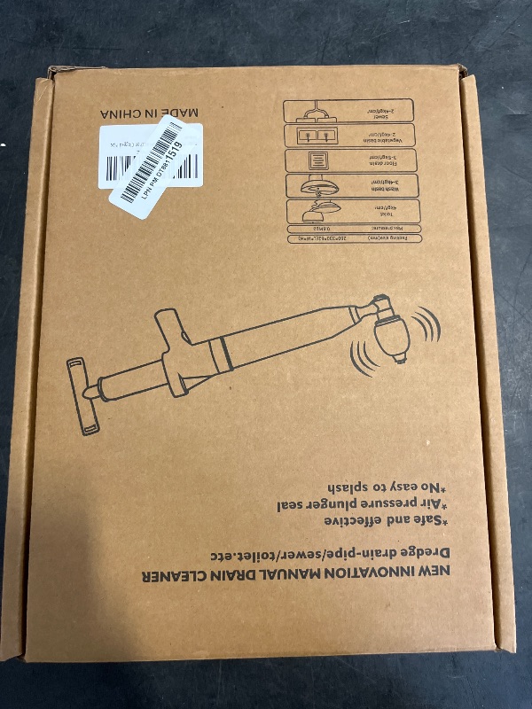 Photo 1 of Toilet Plunger, High Pressure Air Drain Blaster, Drain Clog Remover Tool, High Pressure Drain Blaster Gun with Visual Barometer, Powerful Sink Plunger for Bathroom Kitchen Toilet Clogged Pipe