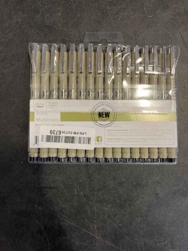 Photo 1 of Mr. Pen- Drawing Pens for Artists, 16 Sizes, Black Multiliner, Artist pens, Micro Pens for Drawing, Ink Pens for Drawing, Sketch Pens, Micro Pen, Fineliner Pens, Bible Journaling Pens