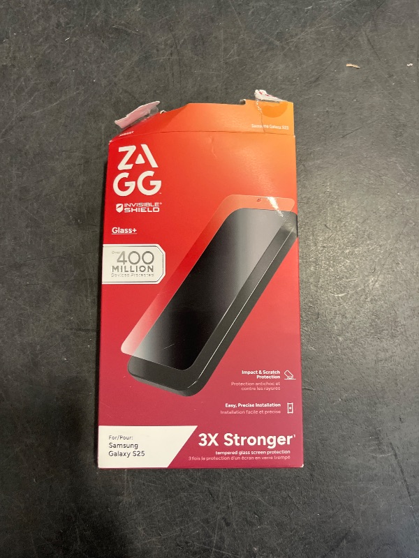 Photo 1 of ZAGG Glass+ Samsung Galaxy S25/ S24 Screen Protector – Extreme Impact & Shatter Protection, Scratch-Resistant, Smudge-Resistant, Fingerprint Scanner Compatible, InvisibleShield, Easy Installation