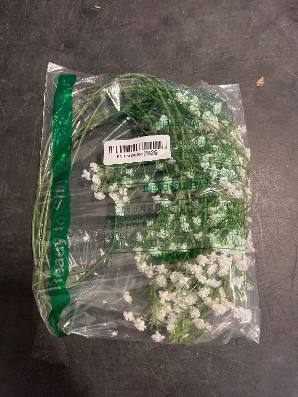 Photo 1 of Yastouay Babys Breath Artificial Flowers, 12Pcs Fake White Babys Breath Flowers Artificial Bulk, Real Touch Faux Babies Breath Gypsophila Bouquet for Wedding Floral Arrangement Party Decor