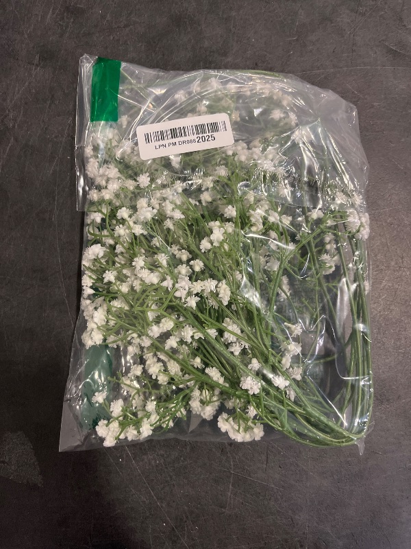 Photo 1 of Yastouay Babys Breath Artificial Flowers, 12Pcs Fake White Babys Breath Flowers Artificial Bulk, Real Touch Faux Babies Breath Gypsophila Bouquet for Wedding Floral Arrangement Party Decor
