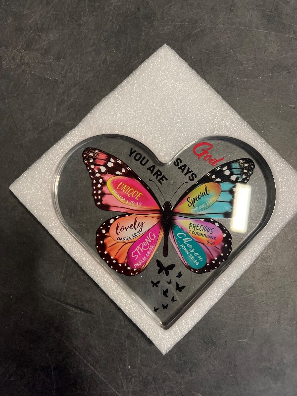 Photo 1 of Christian Gifts for Women Birthday & Friends: Butterfly Inspirational Signs for Her Mom, Sister, Coworker - Religious Spiritual Home Decor