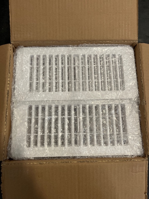 Photo 1 of Floor Vent Covers, Plastic Floor Register 4x10, for Home Floor Sidewall Office or Ceiling Vent, Vent Covers for Home Floor 8 Pcs, White