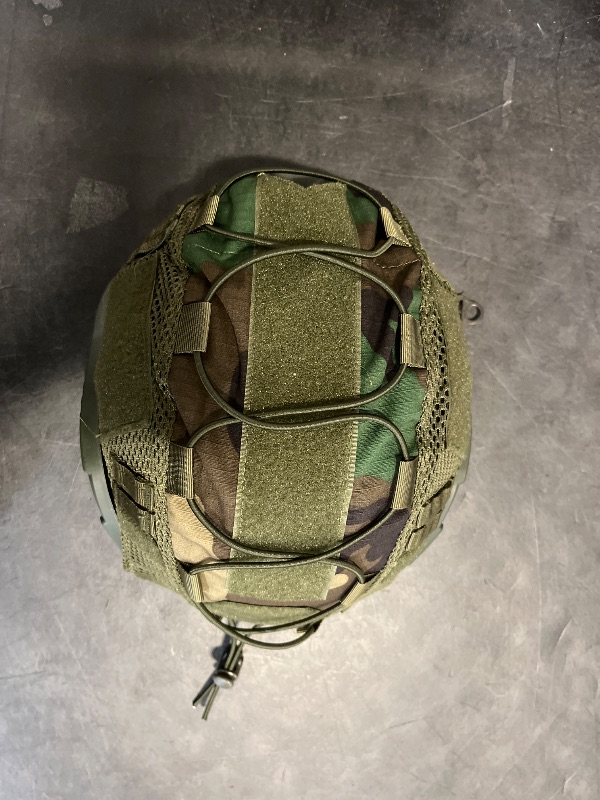 Photo 1 of CMAIR4U Airsoft Fast Helmet with Helmet Cover,PJ Type Tactical Helmet with Front NVG Mount and Side Rail,Military Tactical Airsoft Gear (OD)