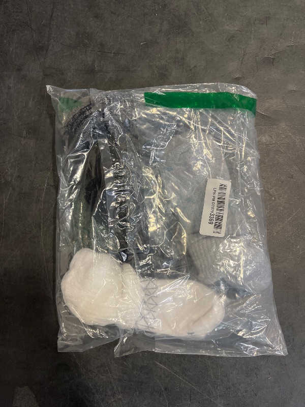 Photo 1 of 6-12 Hanes Men's Absolute Active Cushioned Ankle, Moisture Wicking Socks, Seamless Toe, 4-Pack, Black/Gray/White,