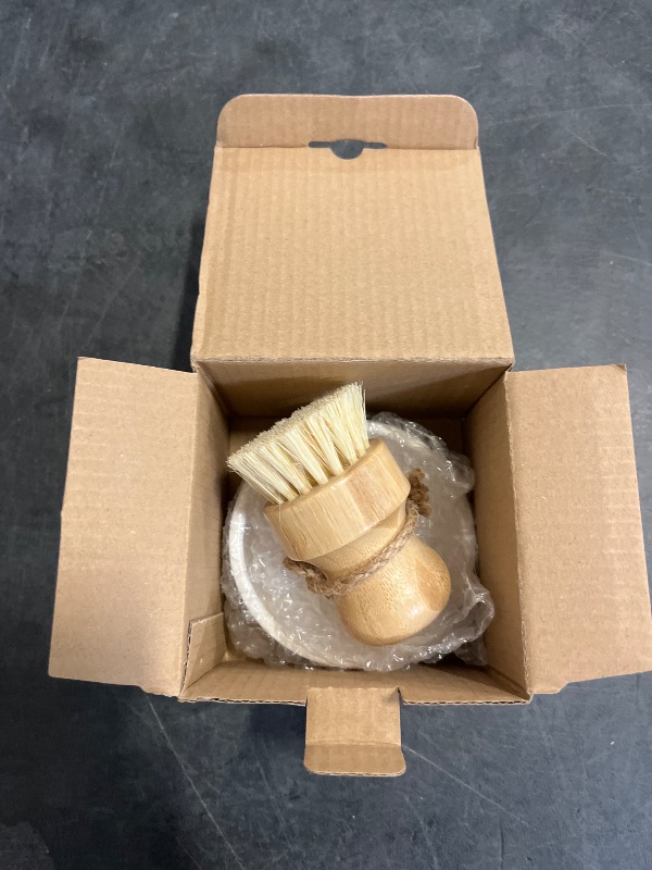 Photo 1 of SUBEKYU Bamboo Dish Scrub Brush for Kitchen Sink, Natural Wooden Washing Dish Brush Scrubber with Sisal Bristles for Household Cleaning, Cast Iron Pots, Pans and Vegetables