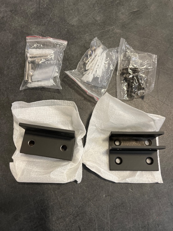 Photo 1 of Alise Glass Shelf Brackets Black,Adjustable Shower Glass Clamps, Heavy Duty Clamp Holder, SUS304 Stainless Steel Brackets for 8-12mm Wood/Glass Shelves and Wall-to-Glass Connection,2 Pcs