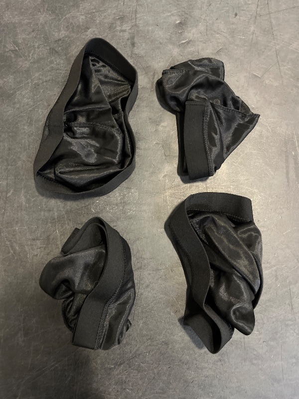 Photo 1 of Selalu 4Pcs Wave Cap, Silk Stocking Wave Caps for 360 Waves, Silky Durag for Men, Stain Caps (4*Black)
