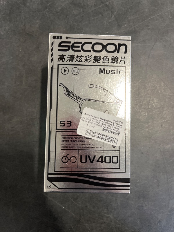 Photo 1 of SECOON Bluetooth Sunglasses for Men & Women, Sport Smart Glasses with Open Ear Audio, Photochromic UV Protection & 7H Playtime – Wireless Bone Conduction Glasses for Music Playing, Cycling, Running