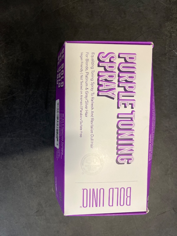 Photo 1 of Blonde Toner Spray. Purple Leave In Toning Hair Treatment to Remove Brassy Surface Tones in Blonde, Platinum & Gray/Silver Hair. Paraben & Sulfate Free-PETA Approved Cruelty-free.