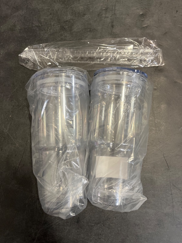 Photo 1 of MEWAY 30oz/2 pcs Classic Insulated Tumblers,Double Wall Acrylic Tumbler with Lid?Reusable Plastic Insulated Tumblers with Straw?for cold drinks, sand ice, whatever you like(transparent,2 pack)