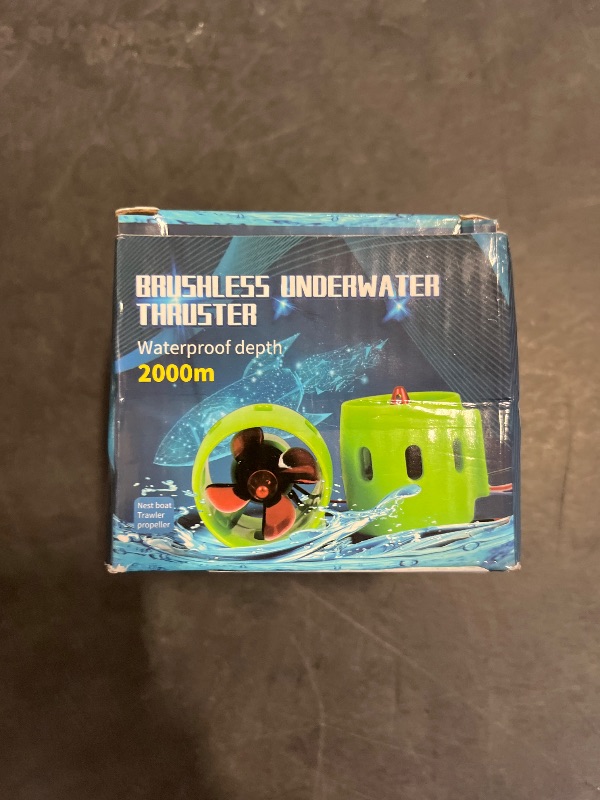 Photo 1 of 12V-24V 20A RC Boat Underwater Thruster Motor 4 Blades Propeller Propulsion 30-200W Part For ROV RC Bait Tug Boat Kayak/boat Model Propeller Underwater Propeller(CW+CCW)