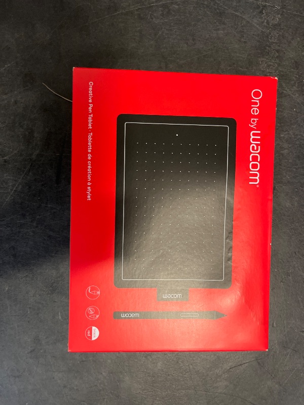 Photo 1 of One by Wacom Small Graphics Drawing Tablet 8.3 x 5.7 Inches, Portable Versatile for Students and Creators, Ergonomic 2048 Pressure Sensitive Pen Included, Compatible with Chromebook Mac and Windows