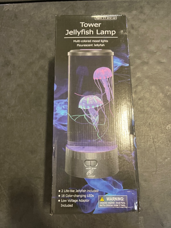 Photo 1 of Lightahead Large Round LED Jellyfish Lamp – 18 LEDs with Vibrant Color-Changing Effects – The Ultimate Sensory Fake Aquarium for Decoration, Autism, ADHD, Stress & Anxiety Relief – Ideal Gift (Large)