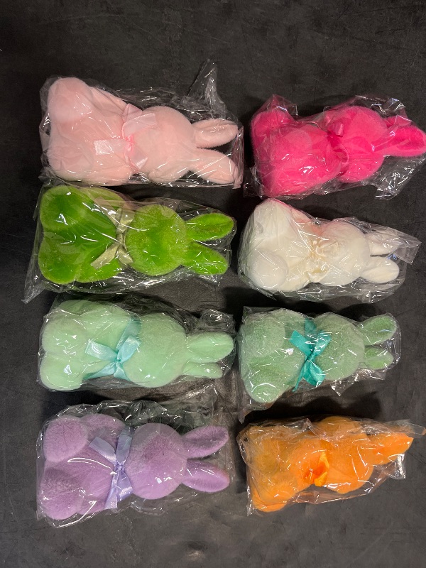 Photo 1 of Wesiti 8 Pcs Flocked Bunny Easter Decorations with Bowtie 6.9 Bunnies Figurines for Easter Centerpieces Spring Courtyard Lawn Garden Tabletop Sculpture Nursery Decor for Gift Party Decoration