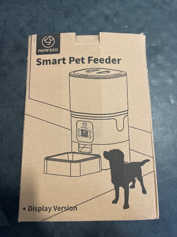Photo 1 of PAPIFEED Smart Automatic Cat Feeders: WiFi Pet Feeder with APP Control for Remote Feeding, Detachable for Easy Clean, Automatic Cat Food Dispenser with Alexa,1-30 Meals Per Day for Dog (6L/25Cup)