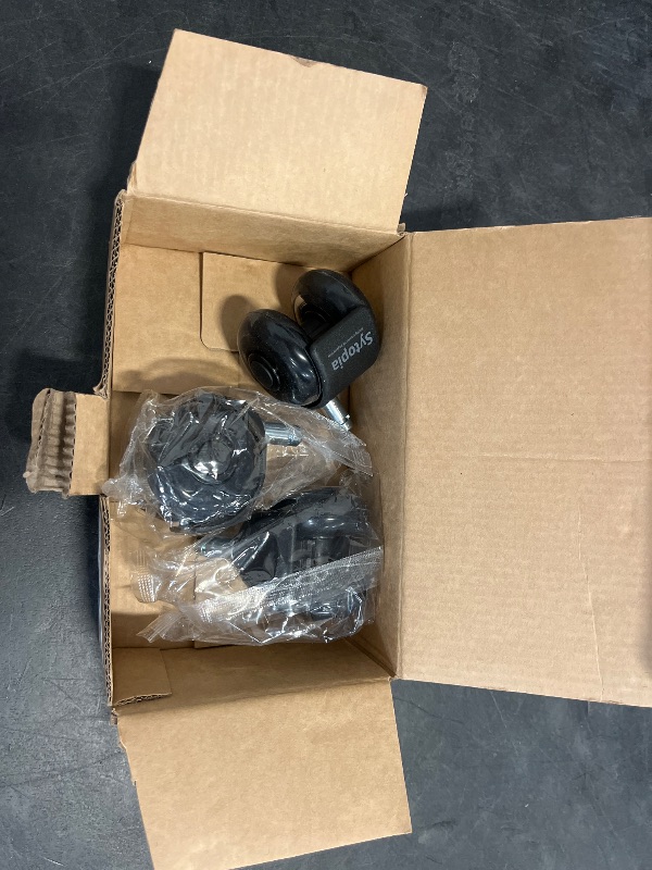 Photo 1 of Office Chair Wheels 2" Desk Chair Caster Wheels Smooth Roller Style Quiet for Carpet and Hardwood Floors Universal Fit 11x22 mm Set of 5 Black