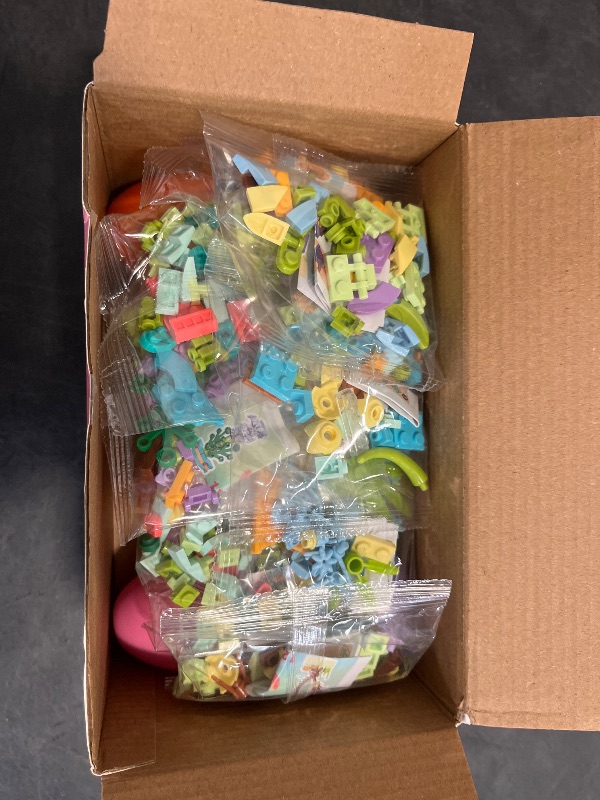 Photo 1 of PARSUP 12 Pack Easter Plastic Eggs with Flower Building Blocks for Easter Theme Party Favors, Supplies for Easter Egg Hunt, Basket Stuffers/Fillers, Classroom Prize Supplies Toddler Boys Girls