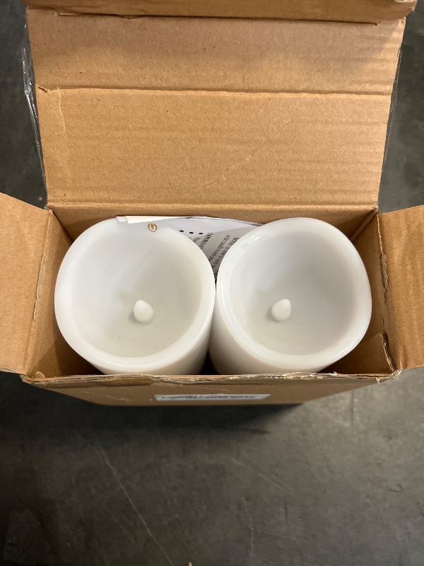 Photo 1 of JOHOO Solar Candles Outdoor Waterproof Set of 2 Flameless Pillar Candles with Flickering LED, 3’’x6’’