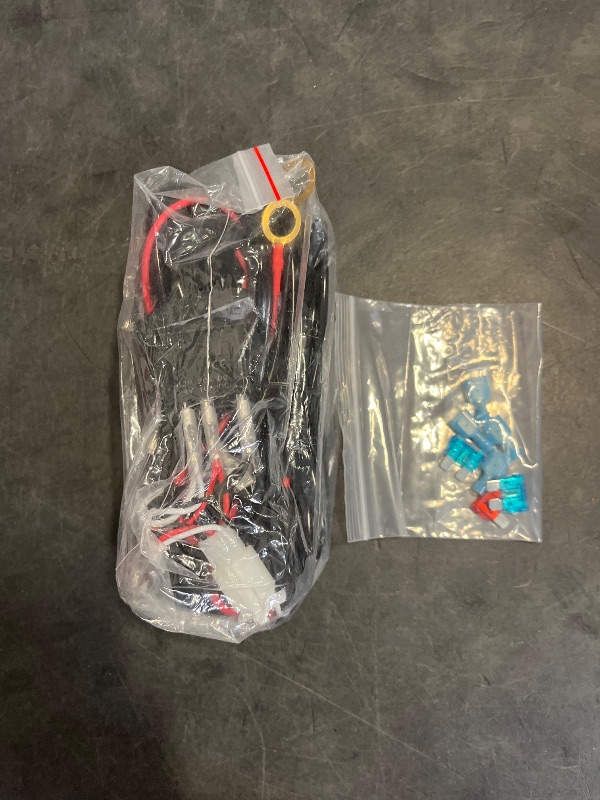 Photo 1 of Nilight 16AWG LED Light Bar Wiring Harness Kit 12V On Off 5Pin Rocker Switch Laser Waterproof Toggle Power Relay Blade Fuse for Cars Boat ATV Trucks - 3 Leads Bule